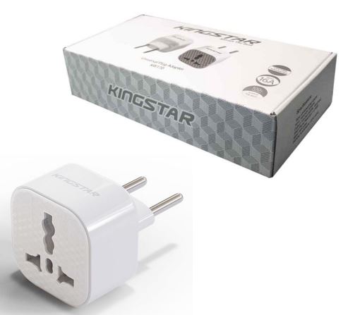 تبدیل برق 3شاخه به 2شاخه (پک 18تایی)KINGSTAR KW170