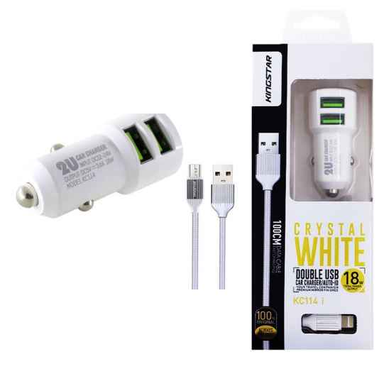 شارژر فندکی با کابل TKINGSTAR KC-114C TYPE-C