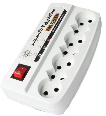 محافظ برق 7 خانه با کابل 1/5 متری MACHER