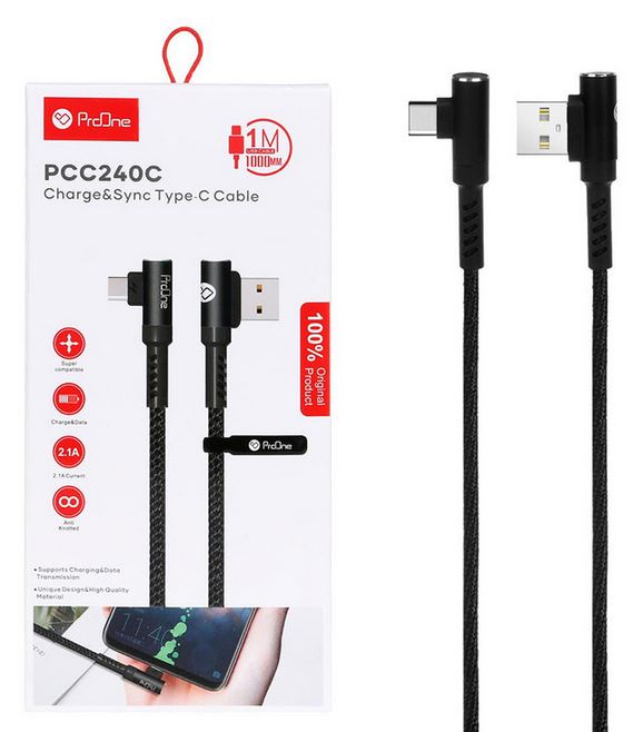 کابل شارژرPROONE PCC240 1M TYPE-C