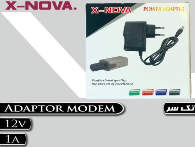 آداپتور NOVA 12V 1A تک سر