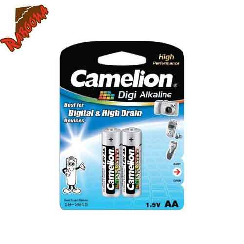 باطری نیم قلمی آلکالاین DG کارتی 2تاییCAMELION