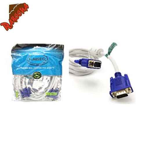 کابل سفید VGA 3+4 5M پکدار KAISER