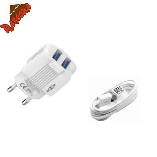 شارژر دو پورت با کابل moxcll kh-47 fast