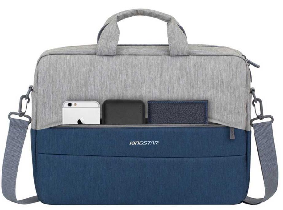 کیف لپ تاپ KLB 1101 طوسی -آبی